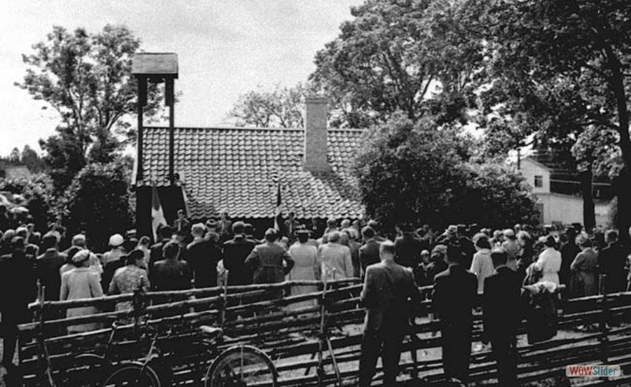 300 Ungdomsgårdens invigning i Västland, 1949