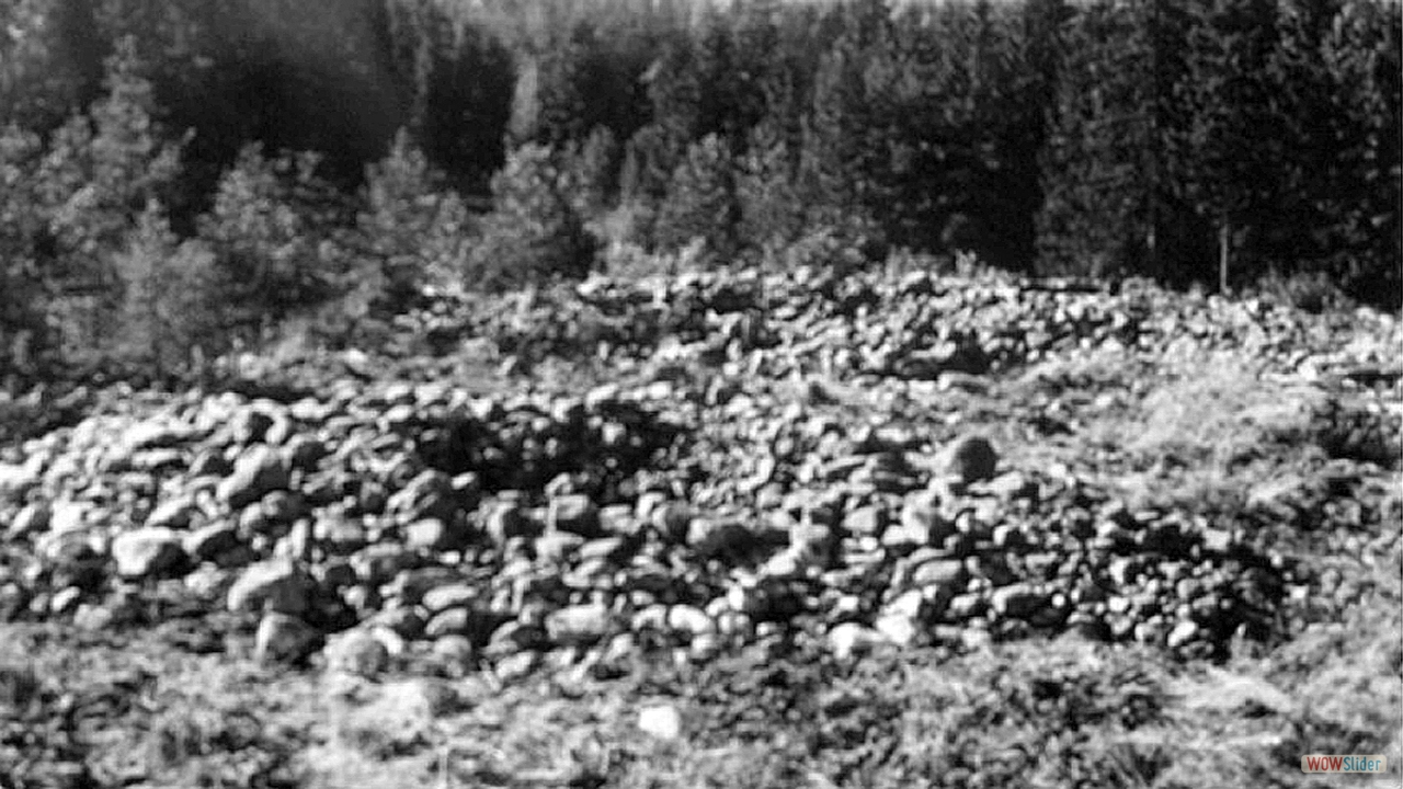 18. En bosättning vid Belinsberget undersökt 1934, sedan borttagen av RA.