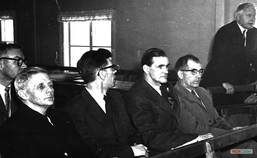 36 Brobygge diskuteras 1955 av John Solström, Nils Brask, Oskar Dahl och Verner Nygren
