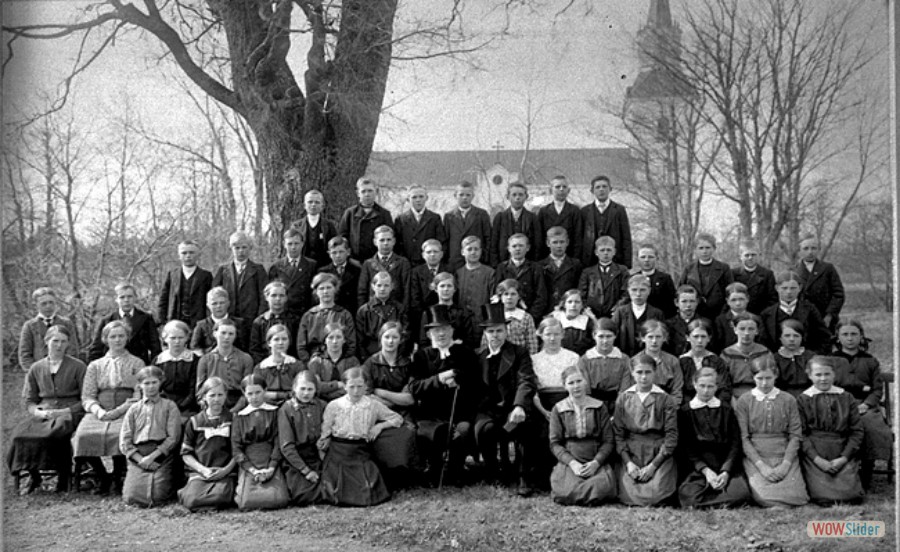 68 Konfirmander, Västlands kyrka, 1915-16