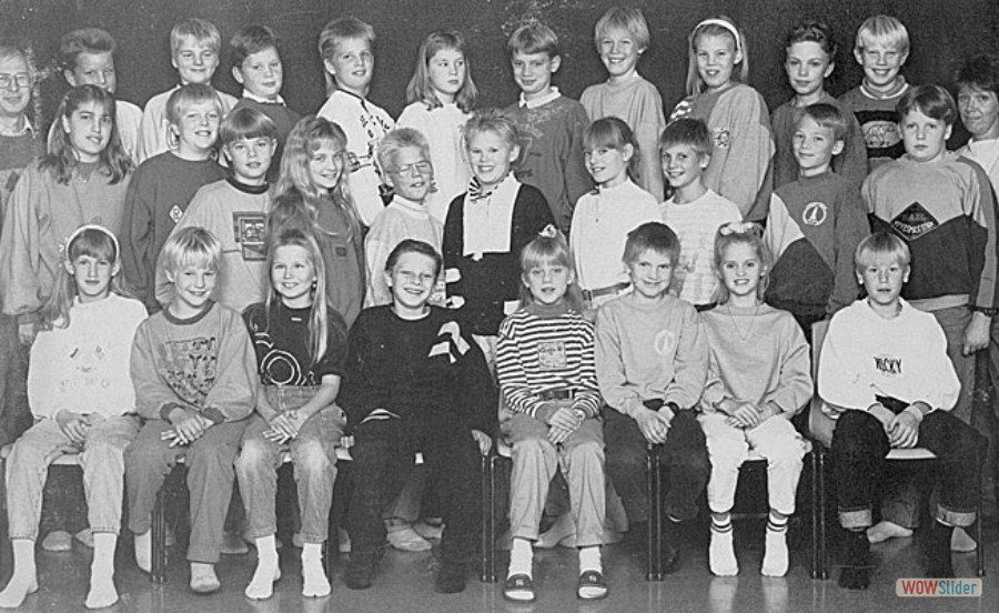 1990-91 Björkängsskolan klass 4 lärare Roland Dahlberg