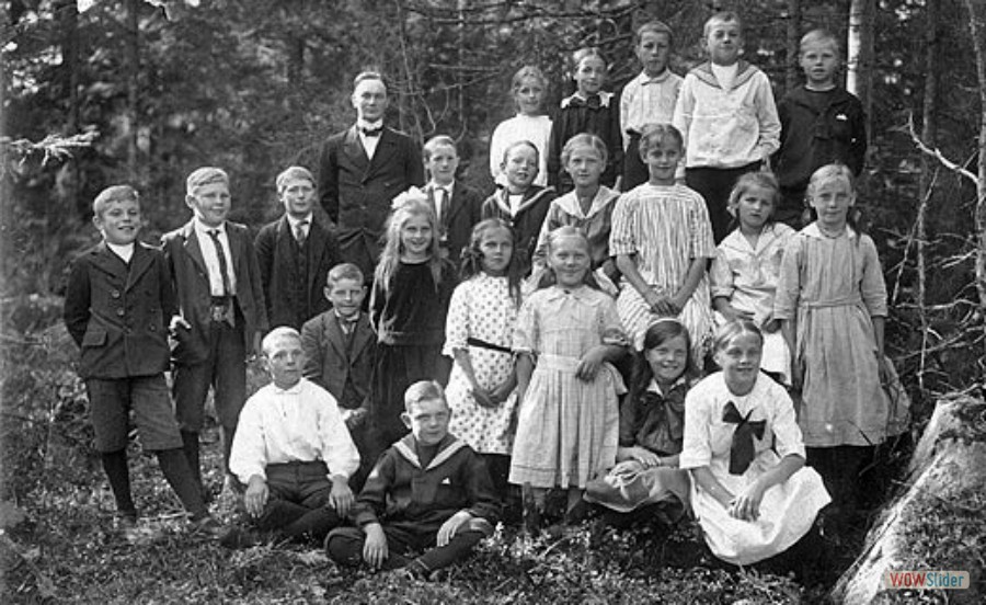 1919 klass 5 lärare K. E. Hållén