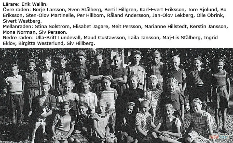 1948 karlholms skola klass 5 + 6 + 7