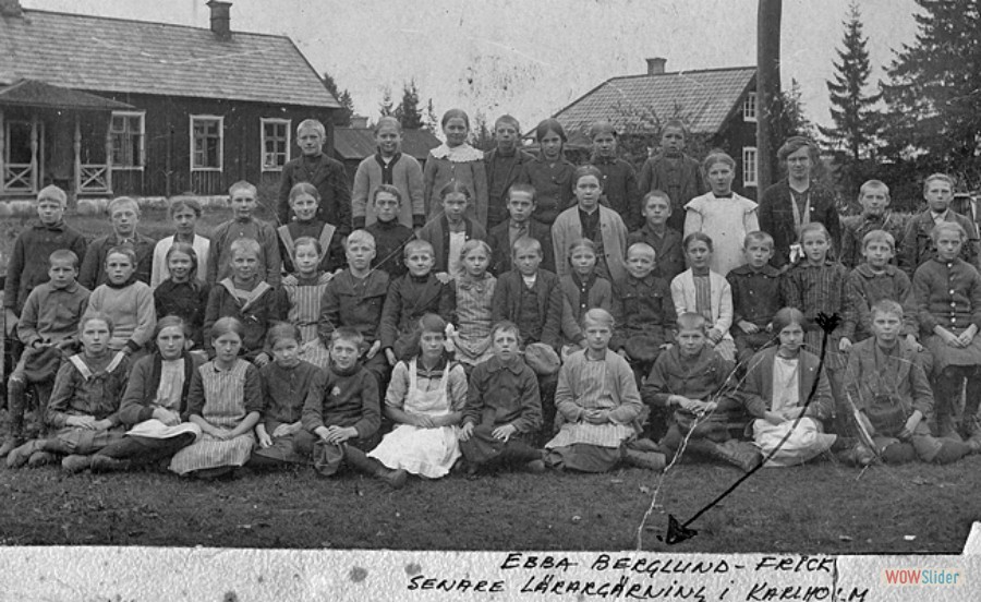 1914 Karlholms skola lärare Linnea Pettersson bild 2