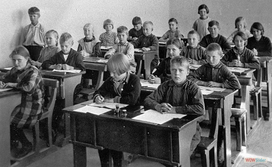 1929 Karlholms skola klass 4 lärare Linnea Pettersson