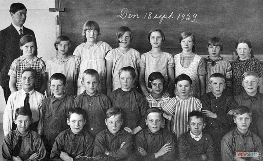 1929 Karlholms skola klass 6 lärare Erik Wallin