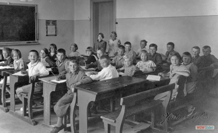 1935 Karlholms skola klass 3-4 lärare Linnea Wiberg