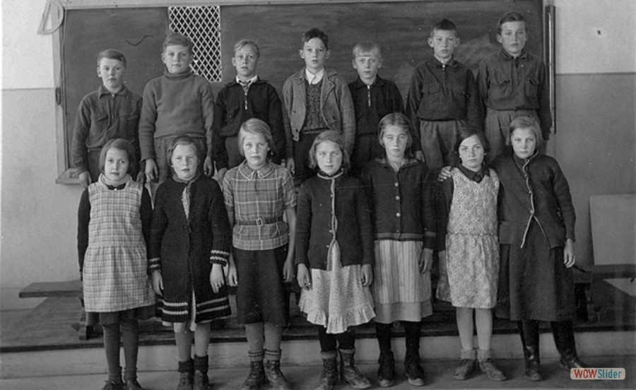 1936 Karlholms skola klass 5 lärare Linnea Wiberg