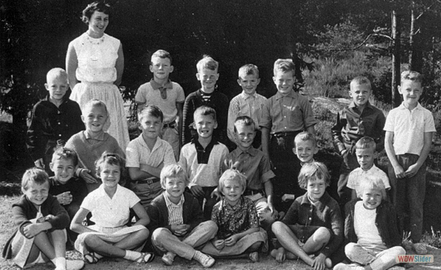 1961-62 Karlholms skola klass 2 lärare Kerstin Gustavsson