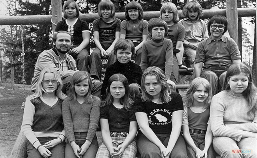 1972-73 Karlholms skola klass 5B lärare Roger Norén