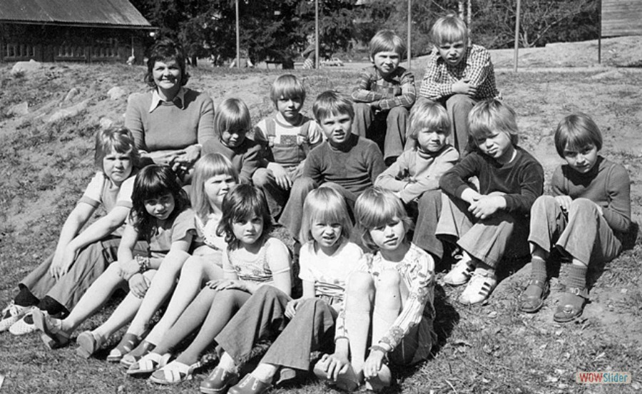 1974 Karlholms skola klass 1A lärare Solveig Andersson