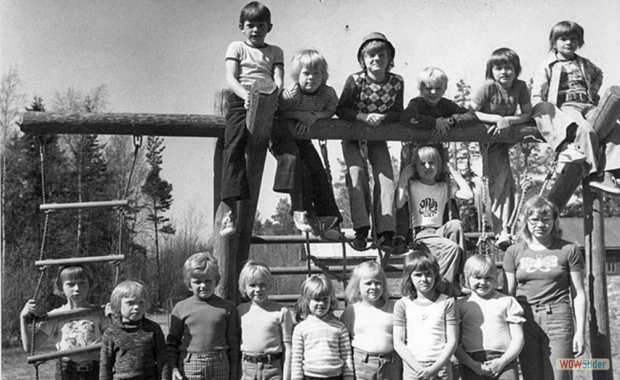 1974 Karlholms skola klass 1B lärare Ulla-Bell Edholm