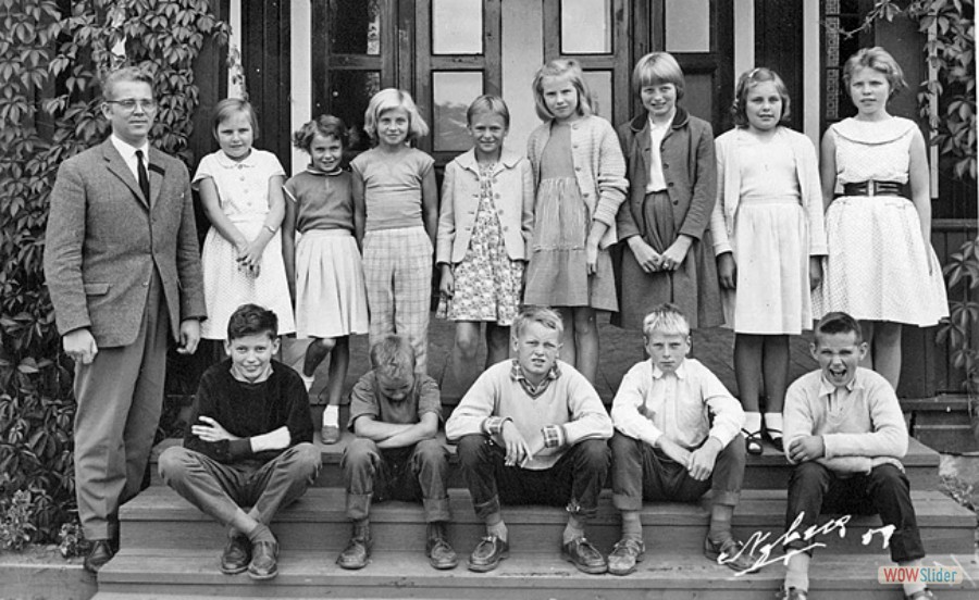 1959-60 Kyrkskolan Västland klass 5-6 lärare Uno Hassö