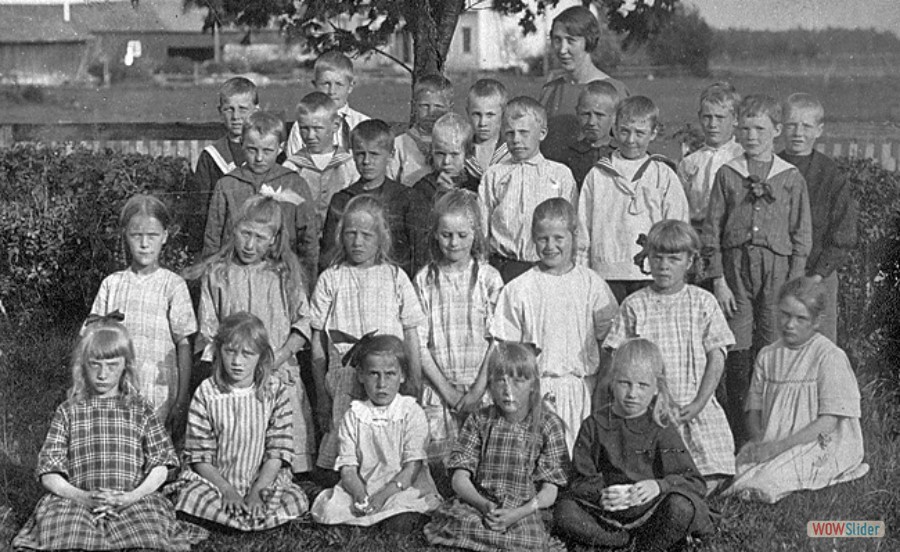 1925 Sandby skola klass 1-2 lärare Eva Persson