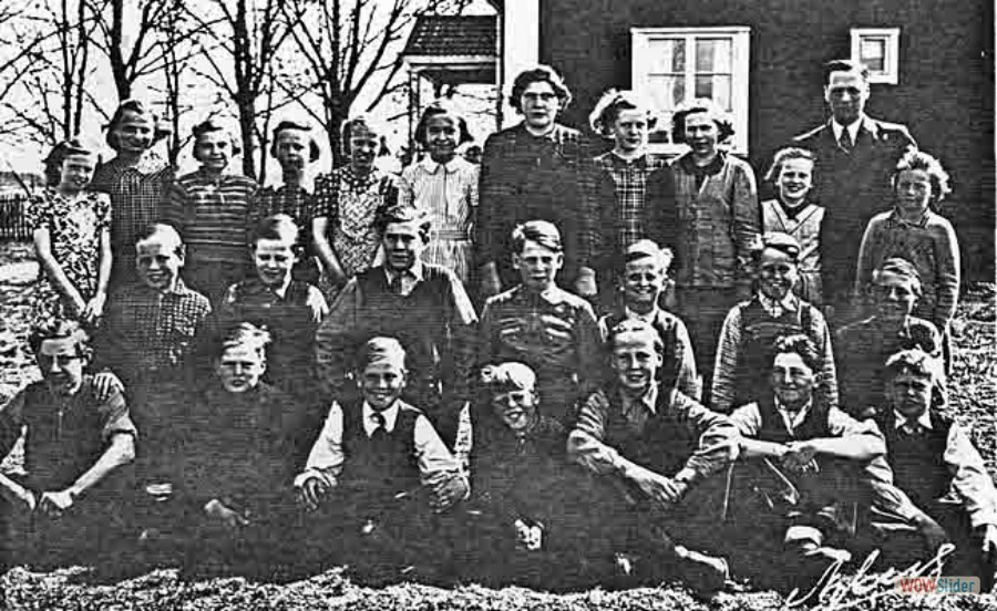 1948 Sandby Folkskola klass 3-4-5 lärare Uddfeldt