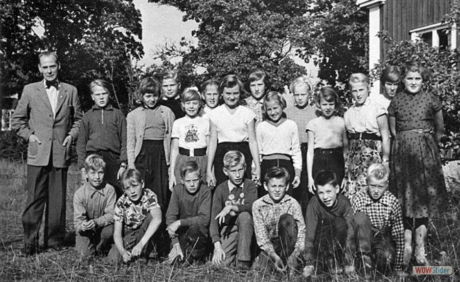 1955-56 Sandby skola klass 5 lärare Carl-Olof Eneman