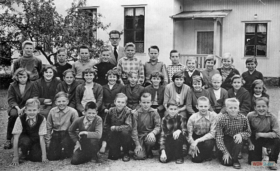 1956-57 Sandby skola klass 5-6 lärare Staffan Nilsson