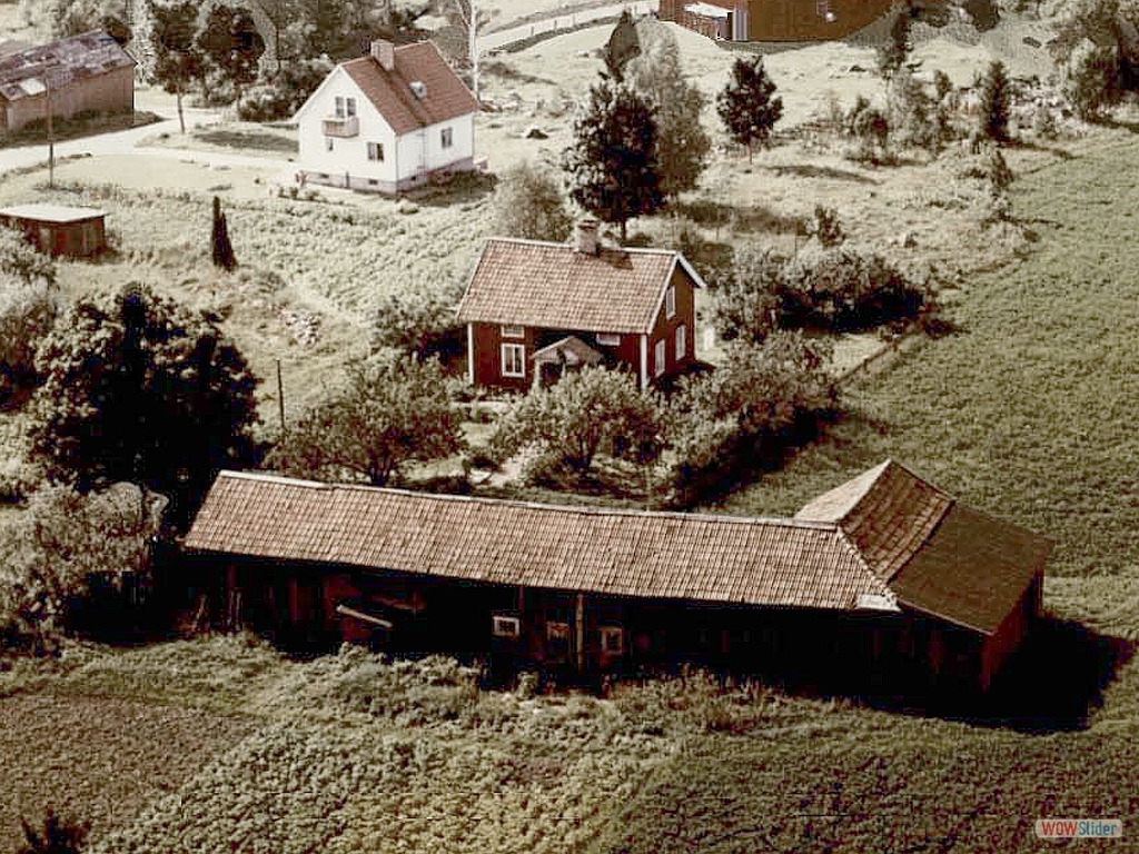 11. Emil och Agnes Andersson. I bakgrunden syns Belins hus.